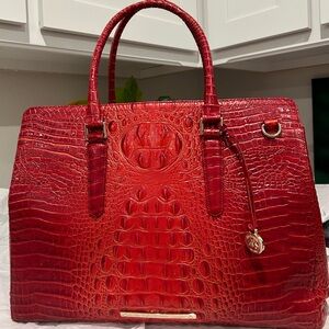 Brahmin Red Finley Carryall